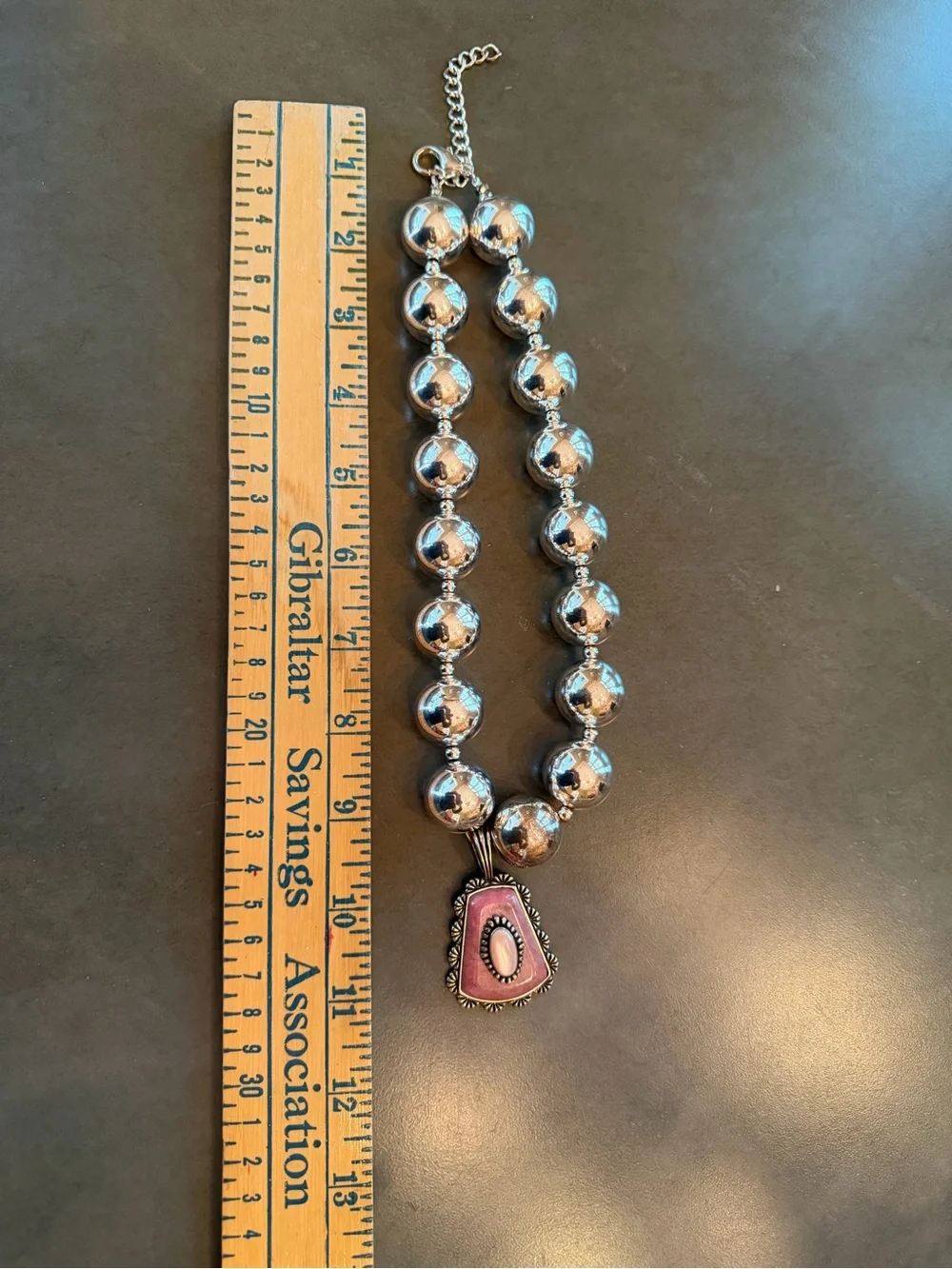Carolyn Pollack Pink Southwestern Sterling Statement Pendent